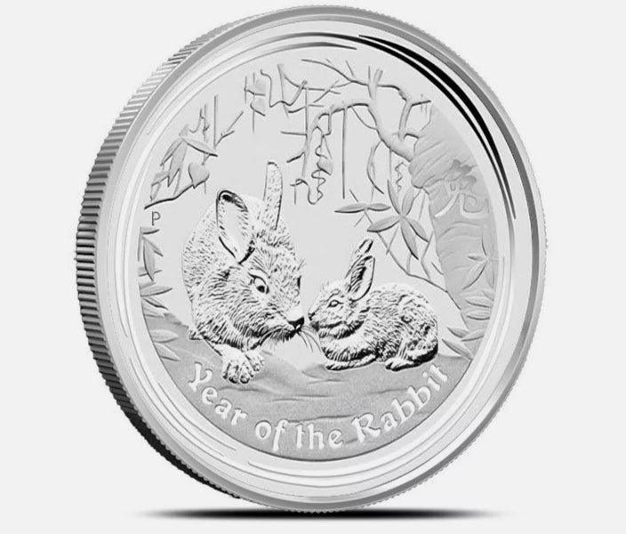 2 x 1oz .999 Silver Coin Au Lunar Year Rabbit Series II/ Perth Mint Carousel 1