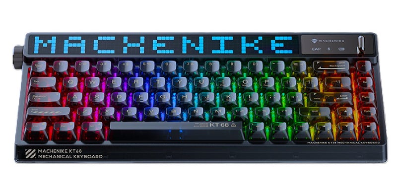 Machenike KT68 Pro Smart Screen RGB Hot Swap Wireless Mechanical Keyboard Bla... Carousel 1