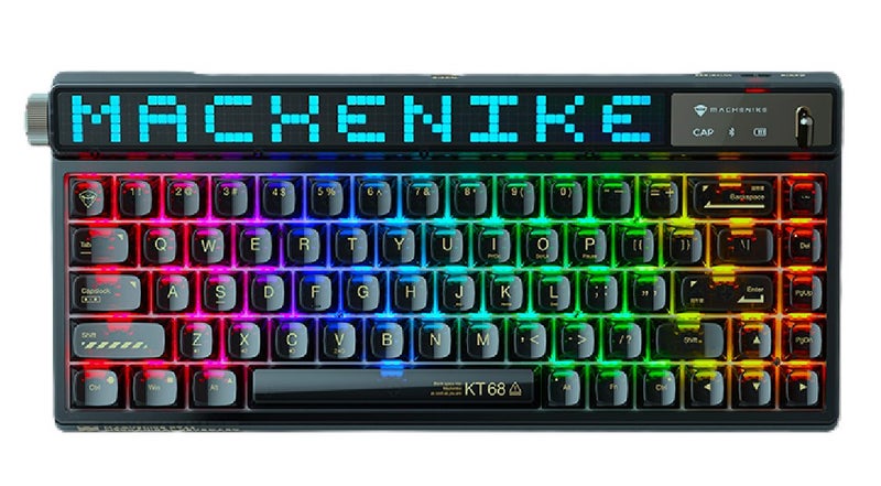 Machenike KT68 Pro Smart Screen RGB Hot Swap Wireless Mechanical Keyboard Bla... Carousel 2