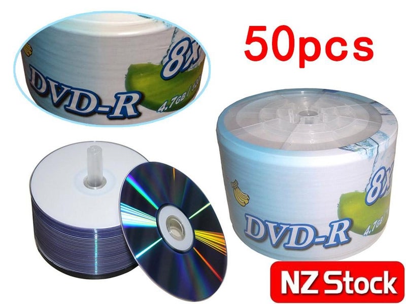 Blank Printable DVD-R 8X 50PCS NZ Clearance Carousel 8