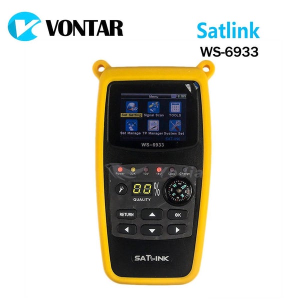 Original Satk WS-6933 DVB-S2 FTA C&KU Band Digital Satellite Finder Meter Wit... Carousel 1