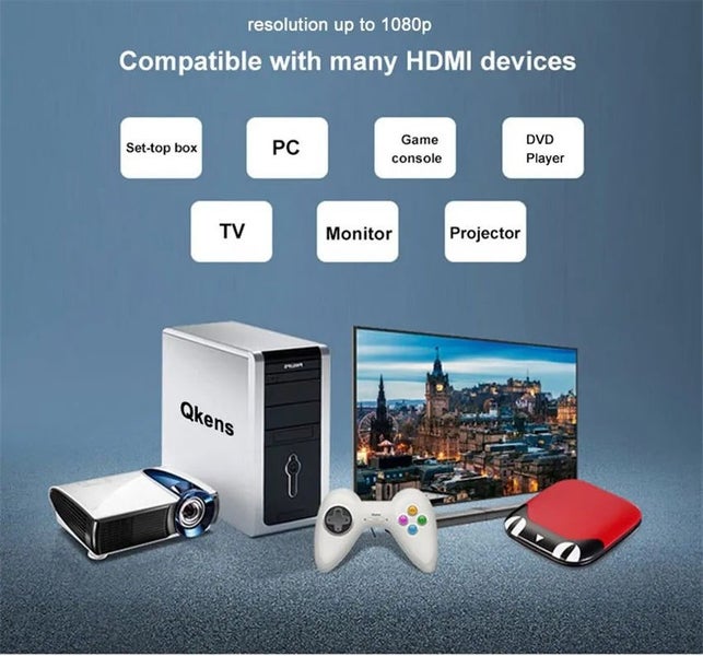 Wireless HDMI-Compatible Video Transmitter and Receiver G6W Kits Extender Ada... Carousel 7