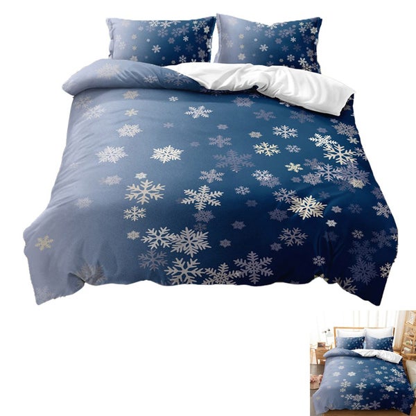 Christmas Bedding Set Santa Claus Elk Printed Quilt Cover Pillowcases Set for Ch Carousel 1