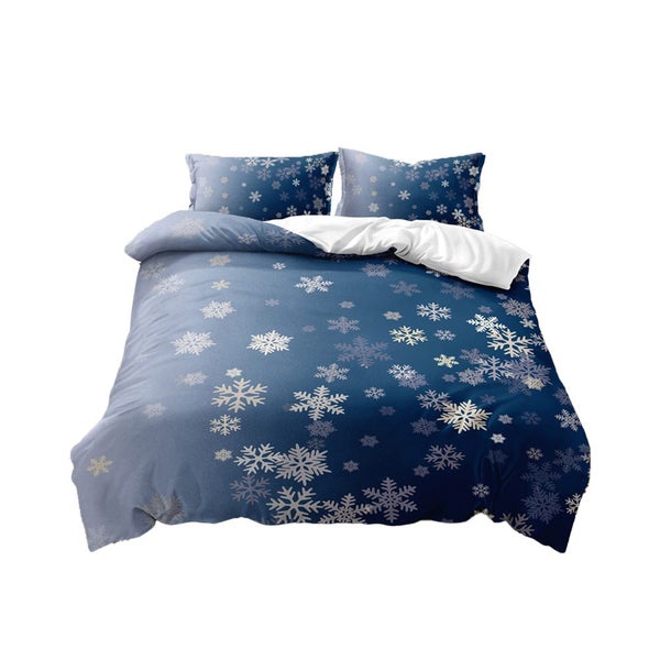 Christmas Bedding Set Santa Claus Elk Printed Quilt Cover Pillowcases Set for Ch Carousel 2