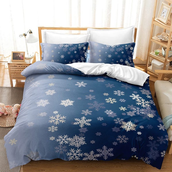 Christmas Bedding Set Santa Claus Elk Printed Quilt Cover Pillowcases Set for Ch Carousel 4