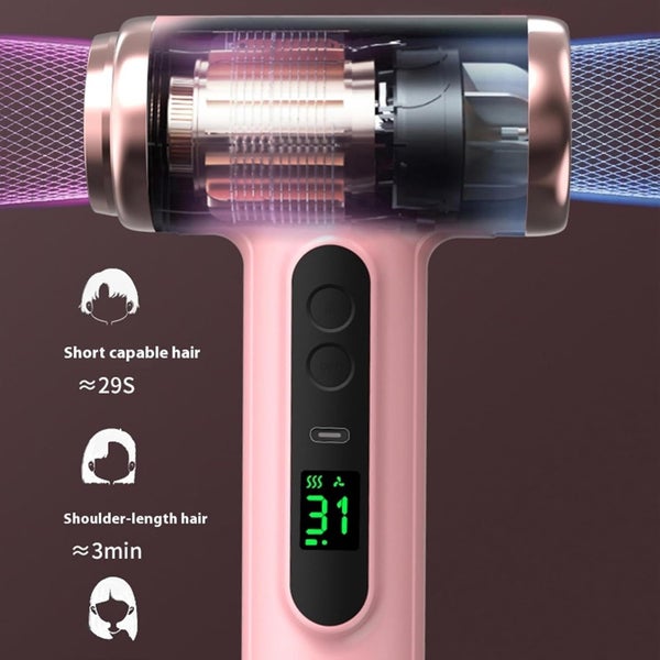 Cordless Cold Hot Wind Hair Dryer,Rechargeable Blow Dryer,Hair Styling Tool Carousel 7