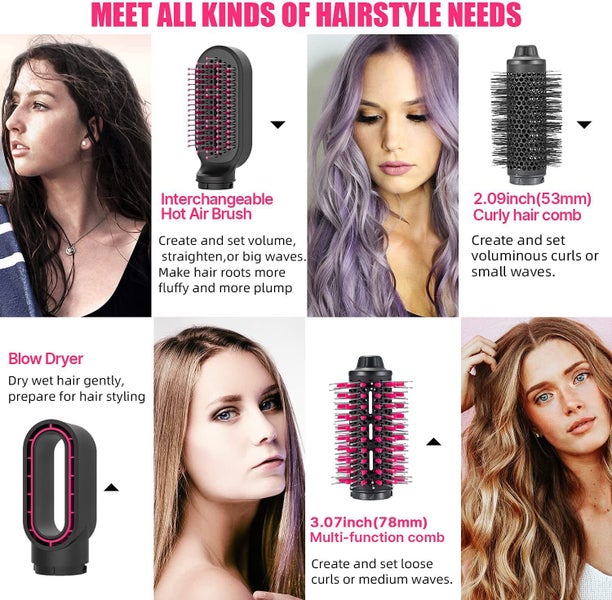 Hair Brush Blow Dryer,Negative Ionic Thermal Curling Brush,Hot Air Brush Styler Carousel 2