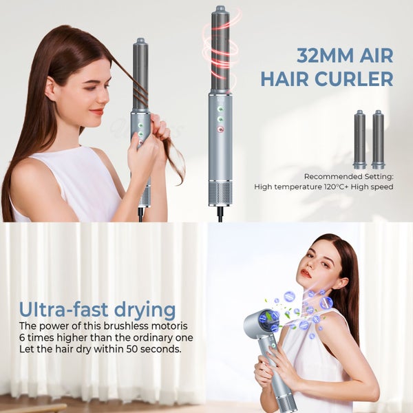 Hair Styler Thermal Brush,Hot Air Brush,Negative Ionic Blow Dryer Curling Iron Carousel 2