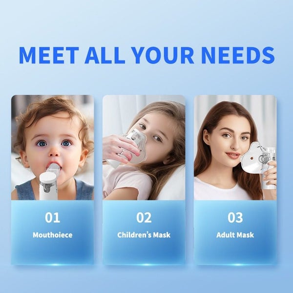 Handheld Nebulizer Machine Ultrasonic Mesh Nebulizer Steam Inhaler for Kid Adult Carousel 2