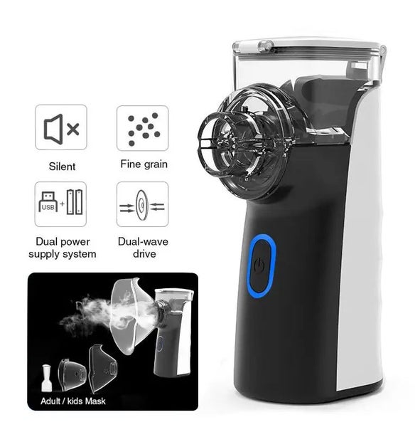 Handheld Mask Nebulizer Machine Ultrasonic Inhaler Mesh Nebulizer for Kid Adult Carousel 2