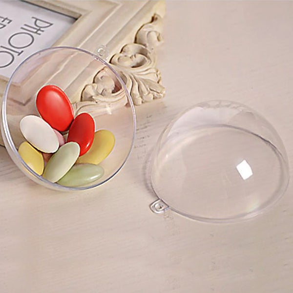 10pcs Clear Plastic Ornaments Christmas Balls for DIY Crafts Xmas Tree Hanging D Carousel 2