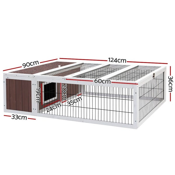 I.Pet Rabbit Hutch Chicken Coop Run Cage Habitat House Outdoor Large Small Anima Carousel 2