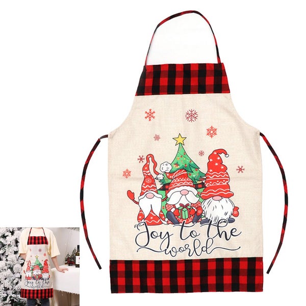 Kitchen Cooking Aprons Funny Christmas Sleeveless Baking Apron for Adults-Stripe Carousel 1