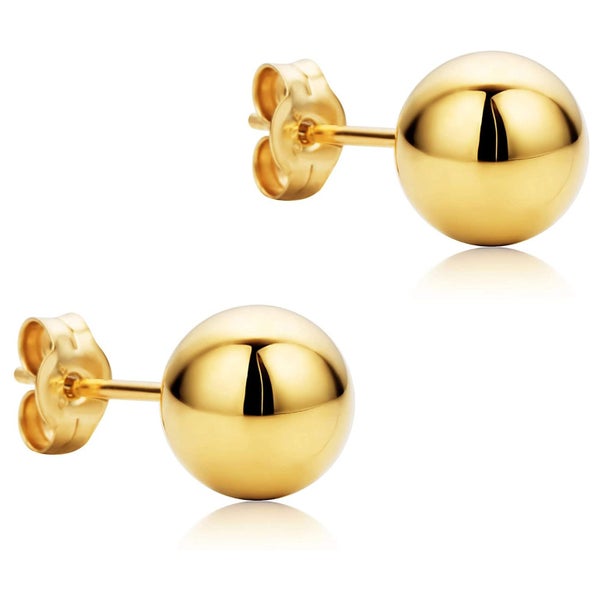 14K Yellow Gold Ball Stud Earrings Carousel 2