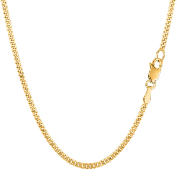 14k Yellow Gold Gourmette Chain Necklace, 2.0mm Carousel 1