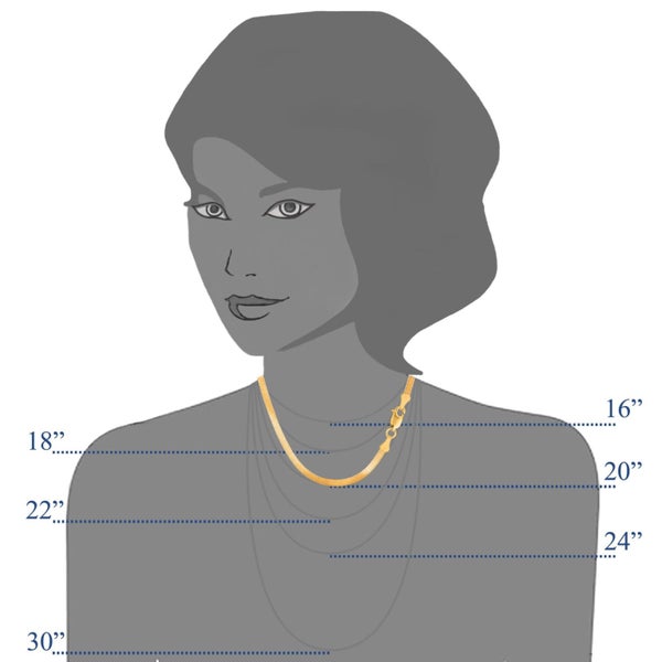 10k Yellow Solid Gold Imperial Herringbone Chain Necklace, 2.8mm Carousel 2