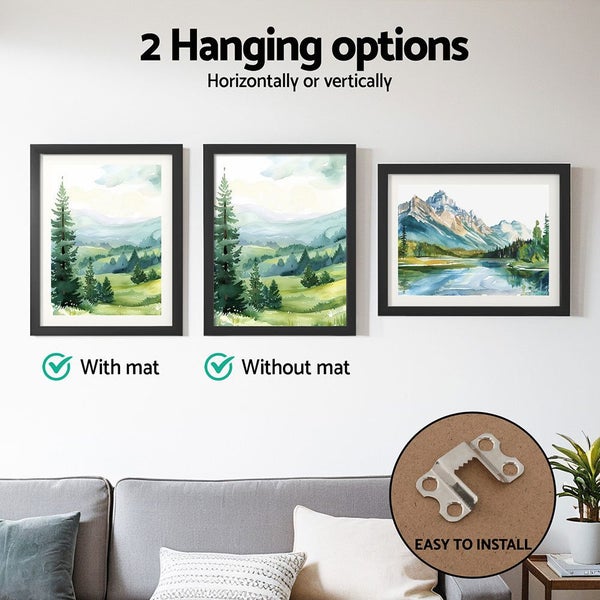 Photo Frame 3Pcs Set Black64236519485826113