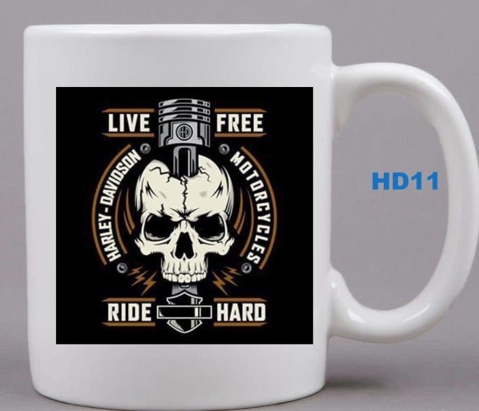 Harley David images on mugs dishwasher proof Carousel 11
