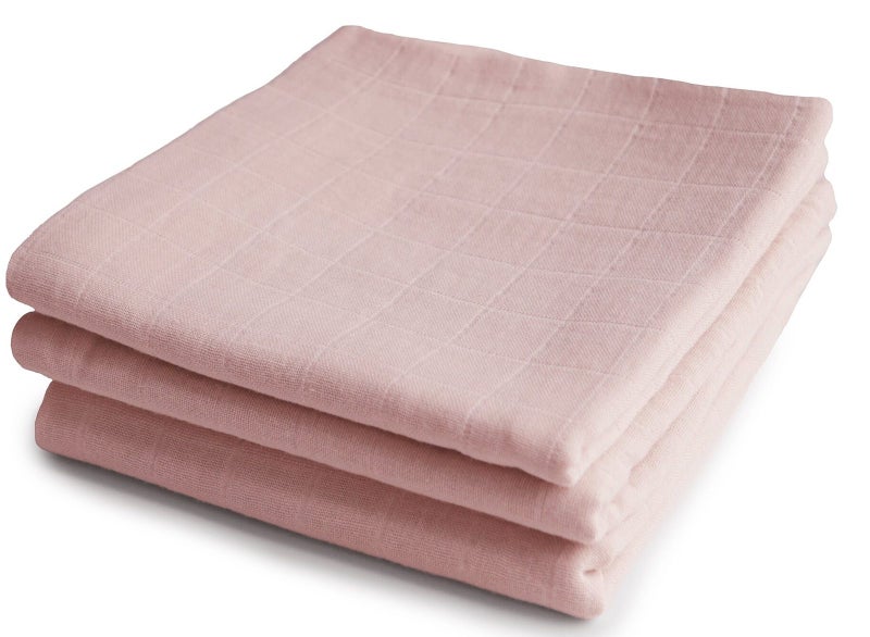 Mushie: Muslin Cloth 3 Pack - Blush Carousel 1