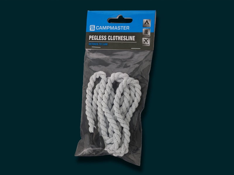 Pegless Camping Clothesline 1.3m - 3.6m CAMPMASTER Carousel 2