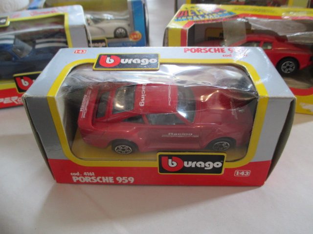 BURAGO FERRARI , PORSCHE , DODGE ETC X 5 MODELS BOXED Carousel 2