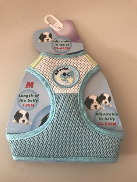 DOG SOFT HARNESS AND LEAD - MEDIUM PINK OR BLUE Carousel 1