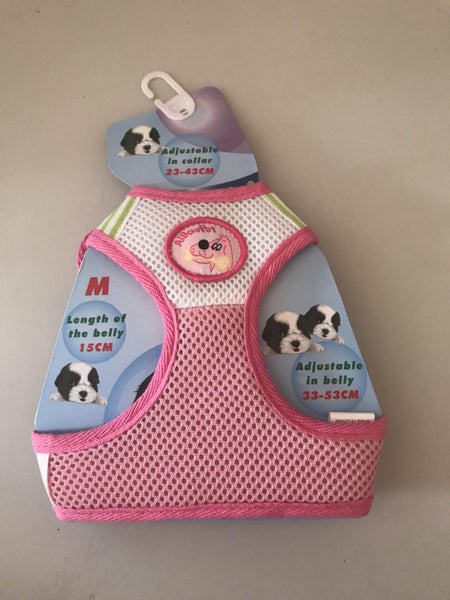 DOG SOFT HARNESS AND LEAD - MEDIUM PINK OR BLUE Carousel 2