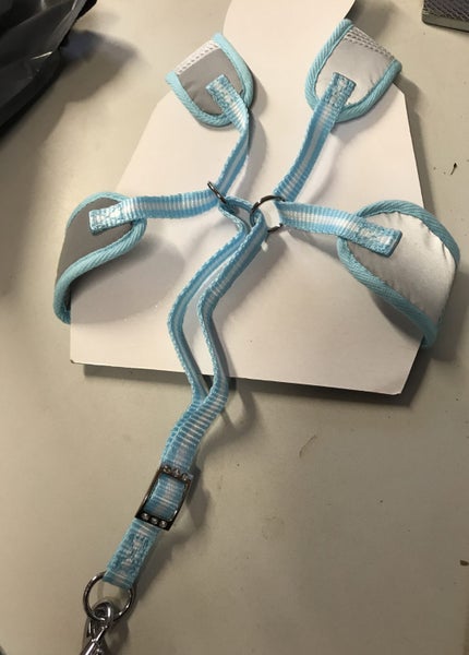 DOG SOFT HARNESS AND LEAD - MEDIUM PINK OR BLUE Carousel 6
