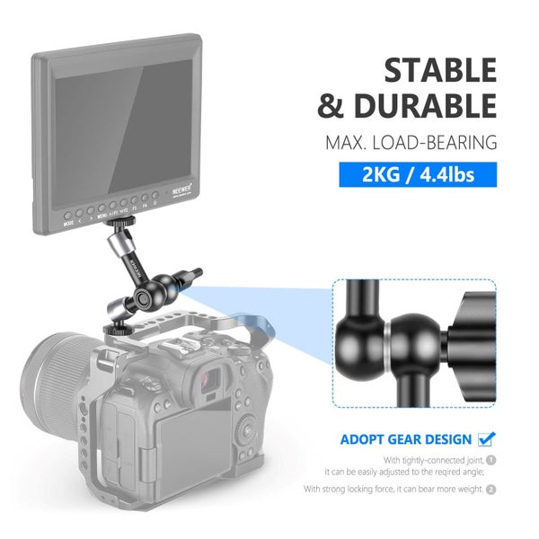 NEEWER 5.9"/15cm Adjustable Friction Magic Arm with 1/4" Screw on Both Ends Carousel 2
