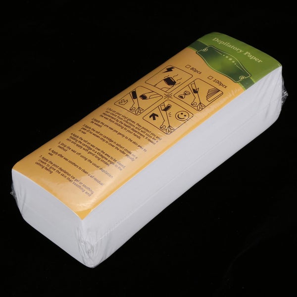 100Sheets Leg Arm Armpit Hair Removal Depilatory Epilator Waxing Strip Paper Carousel 2