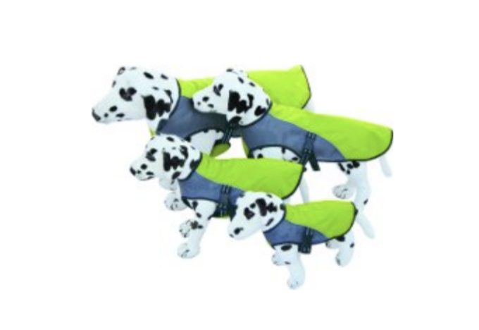 DOG RAINCOAT - GREEN & GREY 40CM Carousel 1