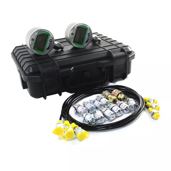 80MPA/12000PSI Digital Pressure Gauge Test Kit w/ 2 Guages 3 Test Hose 12 Fitter Carousel 2