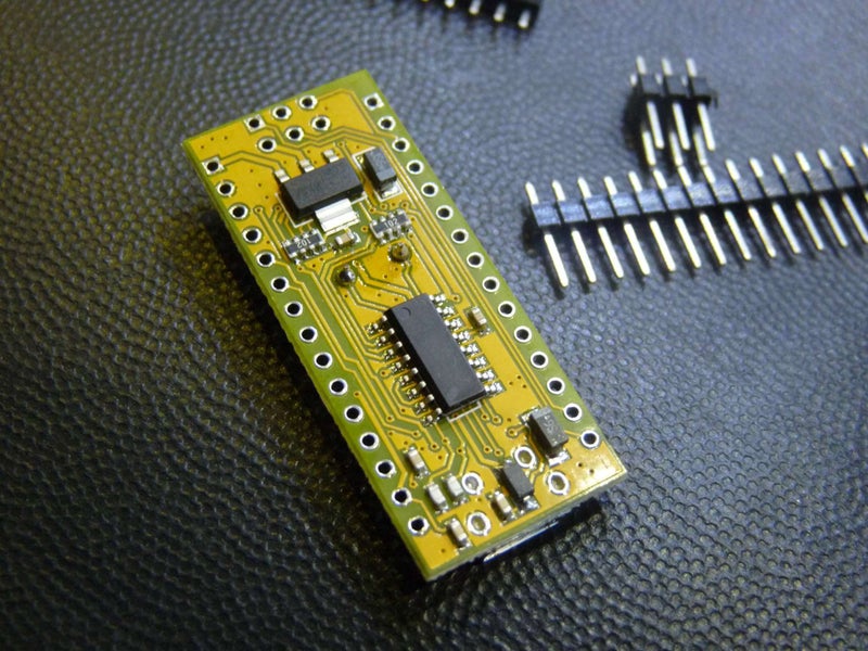 CLEARANCE - Arduino Nano Compatible, USB Built In (CH340), Yellow, MicroUSB Carousel 2