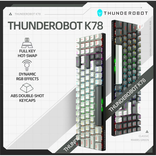 Thunderobot K78 TKL RGB Hot-Swappable Wired Mechanical Keyboard 78Key Brown Carousel 2