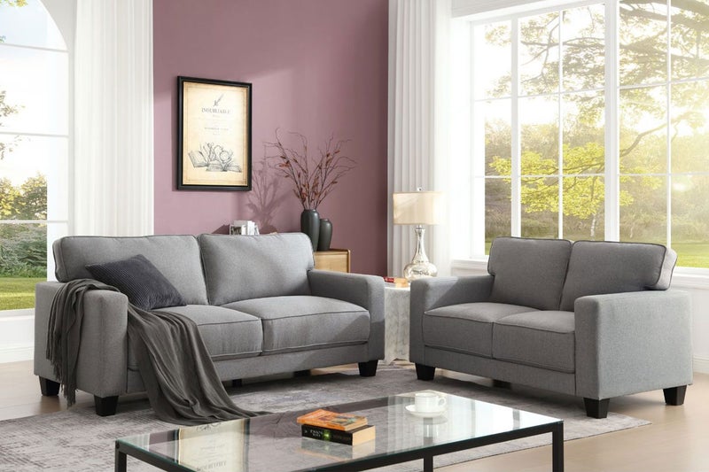 LANCASTER Fabric Sofa Range (Grey) - 2 Seater64165585678849112