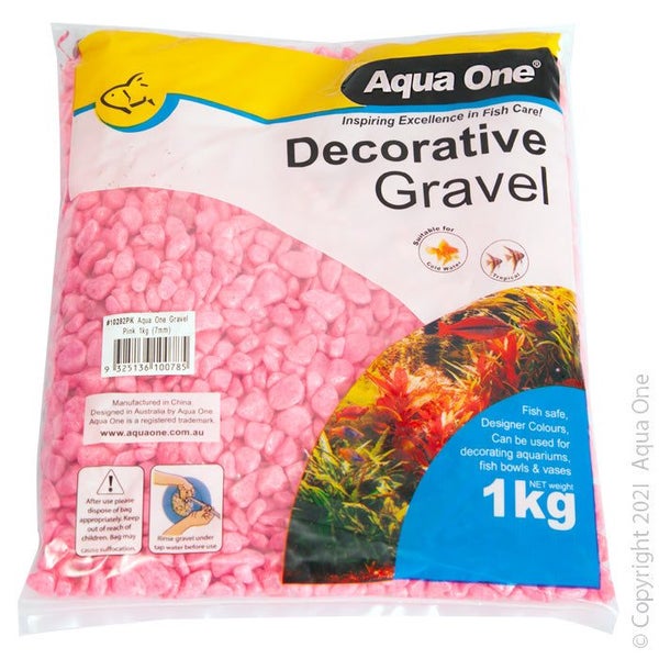 Aqua One Gravel Pink 1 kg (7mm) Carousel 1