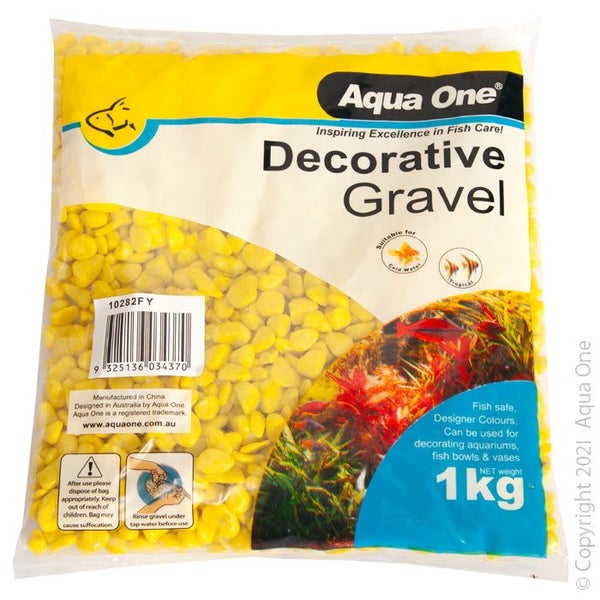 Gravel Fluro Yellow 1 kg (7mm) Carousel 1