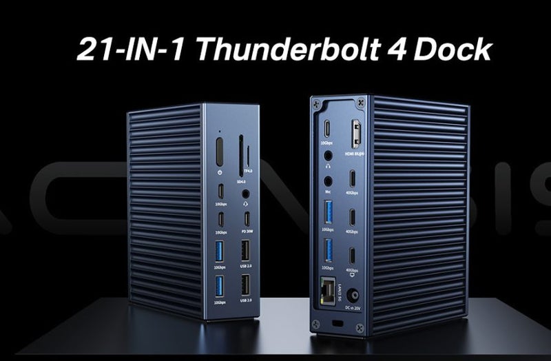Thunderbolt 4 Dock extension USB4 40Gbp/s 8K DP 2.5GbE 21-in-1 Brand New Carousel 1