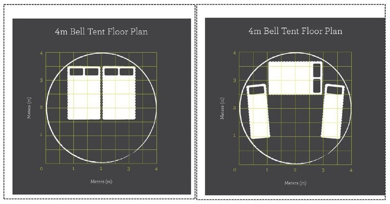 4m Canvas Bell Tent with ALL WEATHER FLY ***1 YEAR WARRANTY*** Carousel 9