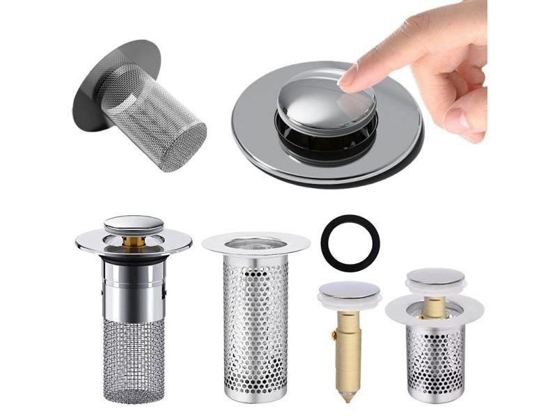 Washbasin Plug Anti Odor Pop-Up Bounce Core Basin Stopper Hair Catcher Shower Carousel 2