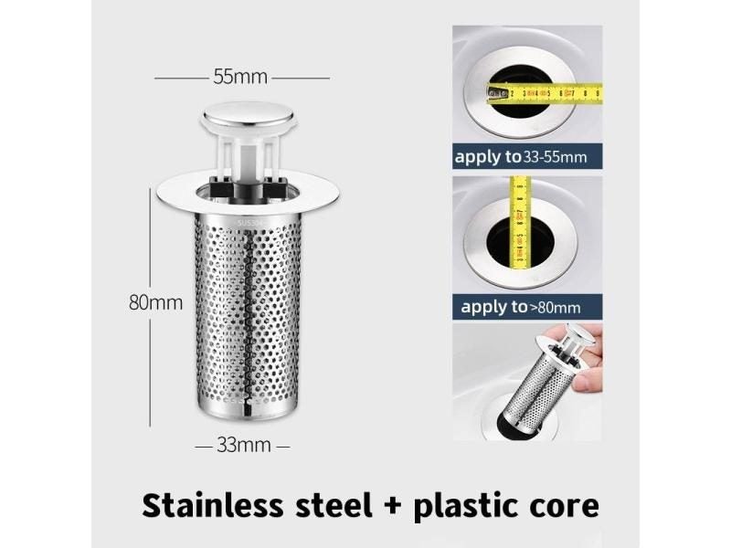 Washbasin Plug Anti Odor Pop-Up Bounce Core Basin Stopper Hair Catcher Shower Carousel 1