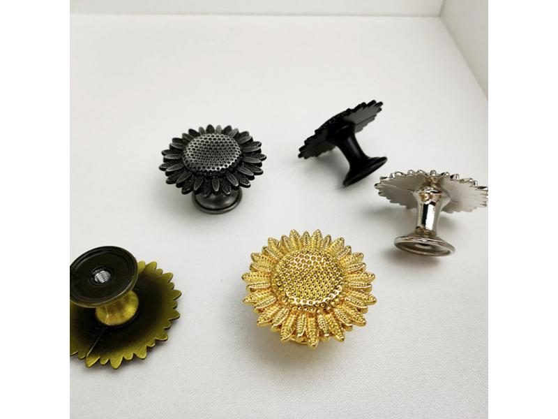 Cabinets Door Knobs Zinc Alloy Sunflower Shape For Children's Bedroom Home Carousel 2