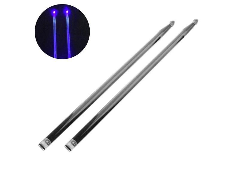 1 Pair 5A Acrylic Drum Stick 40cm Bright LED Light Up Drumsticks Luminous In Carousel 1