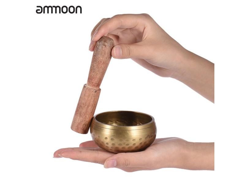 Exquisite 2.8 Inch Handmade Tibetan Bell Metal Singing Bowl With Striker For Carousel 2