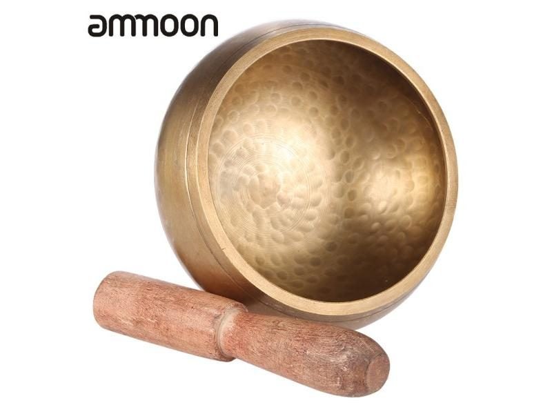 Exquisite 2.8 Inch Handmade Tibetan Bell Metal Singing Bowl With Striker For Carousel 1