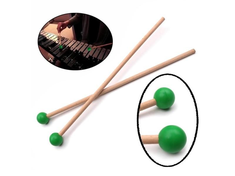 1 Pair Professional Xylophone Marimba Mallet Drumsticks Percussion Parts Length Carousel 1