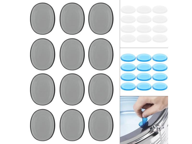 12pcs/set Drum Mute Pads Transparent Silicone Jazz Snare Drum Muffler 3 Colors Carousel 1