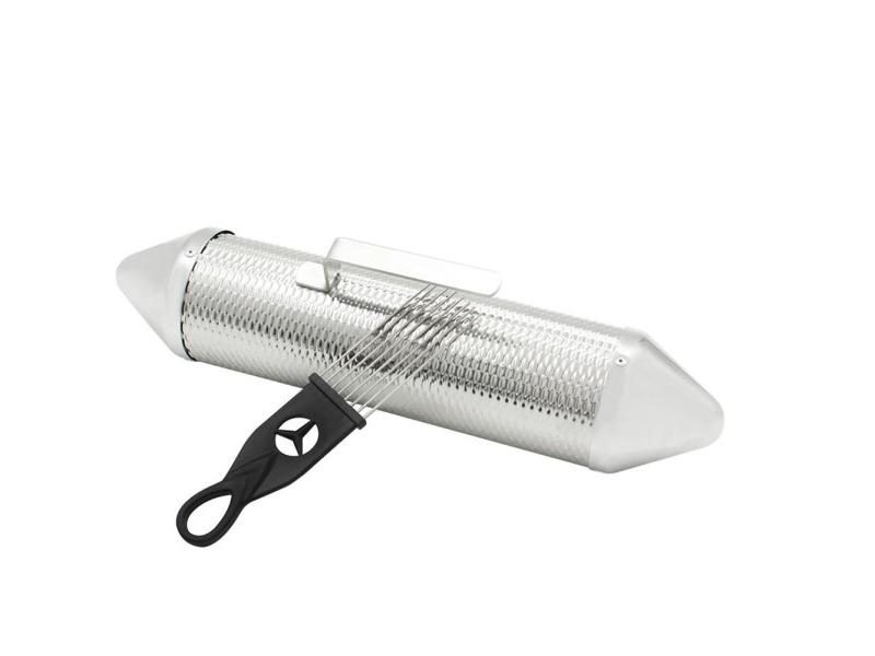 Silver Metal Guiro With Scraper Sand Drum Percussion Music Teaching Aid Carousel 1