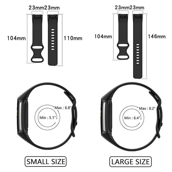 Soft Silicone Sport Straps Wristbands for Fitbit Charge 5-Apricot Carousel 8