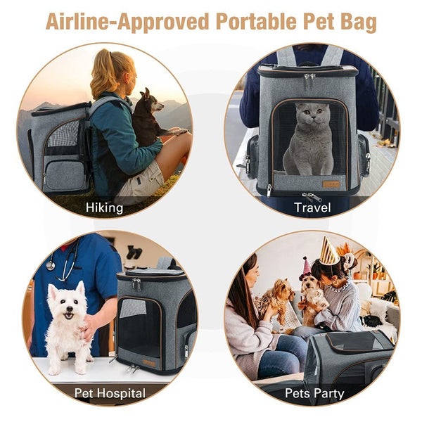 Large Cat Expandable Pet Backpack, Lekereise Dog Backpack Carrier for Small Dogs Carousel 6